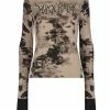 Punk Rave Bleach Wash Black Metal Logo Top