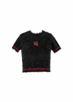 Punk Rave Cherry Skull Cropped Sweater