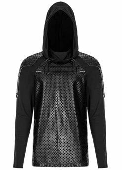 Punk Rave Dark Goth Hooded Long Sleeve