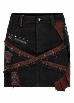 Punk Rave Miss-Fit Denim Skirt