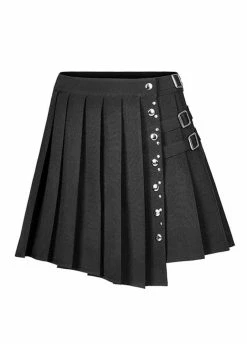 Punk Rave Punk Stud Pleated Skirt