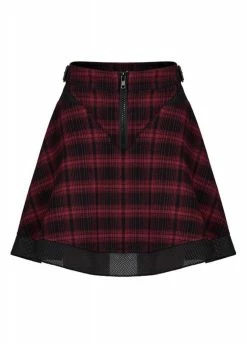 Punk Rave Rebel Checked Skirt