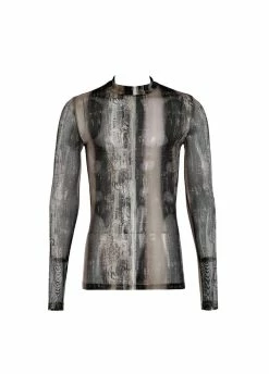 Punk Rave Wasted Earth Sheer Mesh Long Sleeve