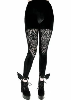 Restyle Cathedral Velvet Leggings