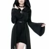 Restyle Dark Fay Floaty Chiffon Hoodie