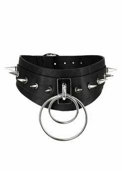 Restyle Double Spiked Choker