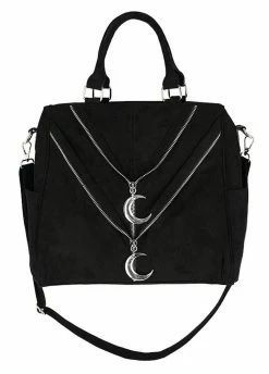 Restyle Double Zipped Moon Shopper Bag