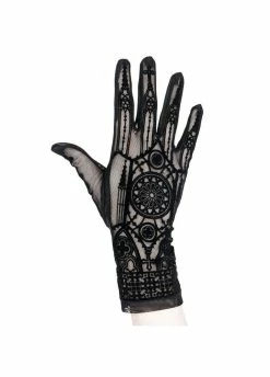 Restyle Gothic Mesh Cathedral Gloves