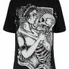 Restyle Kiss Of Death Oversized T-Shirt