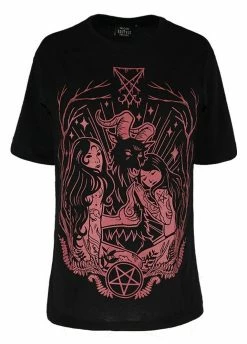Restyle Lucifer Burgundy Oversized T-Shirt