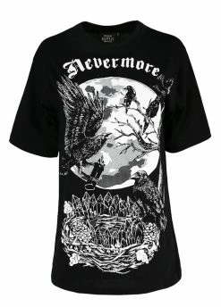 Restyle Nevermore Oversized Gothic T-Shirt